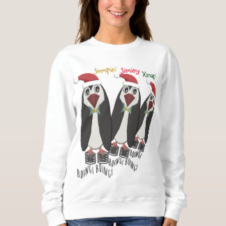 Sweatshirt Jumping Jiminy Noël - Pingouins amusants