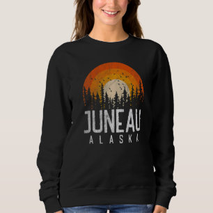 Sweatshirt Juneau Alaska AK Vintage style rétro Ville les ann