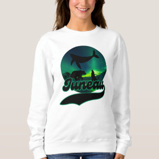Sweatshirt Juneau Alaska Ours de loup de baleine Aurora Ak du