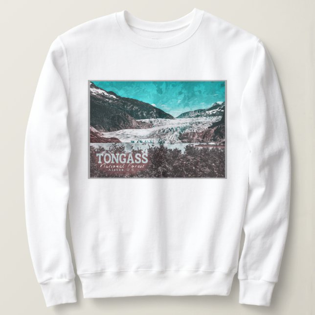 SWEATSHIRT JUNEAU - TONGASS - MENDENHALL GLACIER - ALASKA US (Design devant)