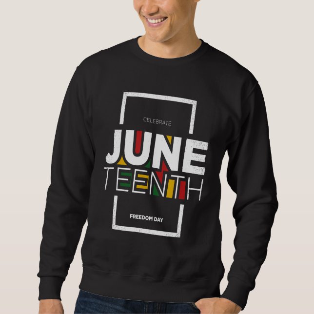 Sweatshirt Junenth est le véritable jour de l'indépendance 18 (Devant)