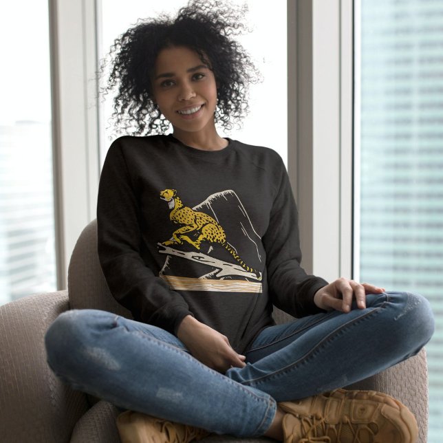 Sweatshirt Jungle Leopard Faune mignonne Noir (Créateur téléchargé)