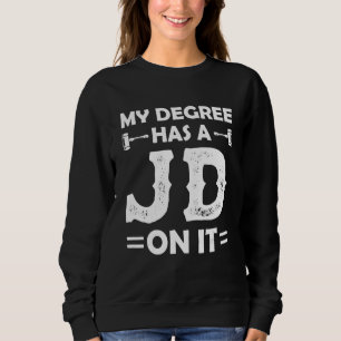 Sweatshirt Juris Docteur en droit Avocat Diplôme de l'école d