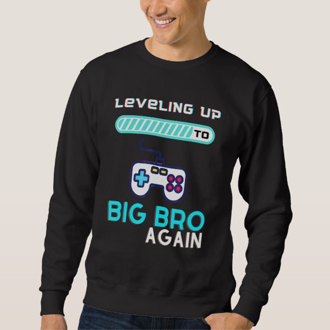 Sweatshirt Jusqu'À Big Bro De Nouveau Futur Frère (Devant)