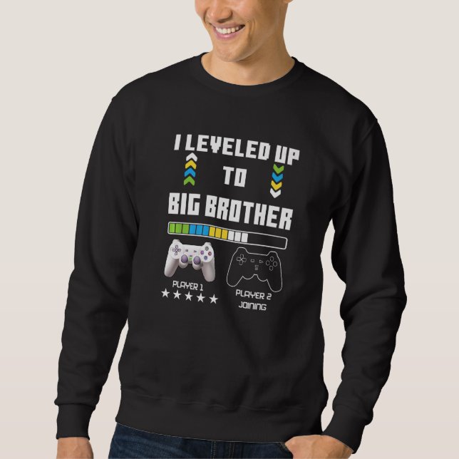 Sweatshirt Jusqu'À Big Brother Vidéo Gamer Grossesse Un (Devant)