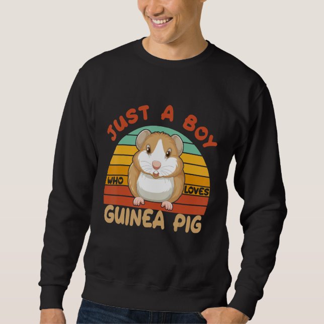 Sweatshirt Just A Boy Who Loves guinea Pig Wild Guinea Pigs G (Devant)