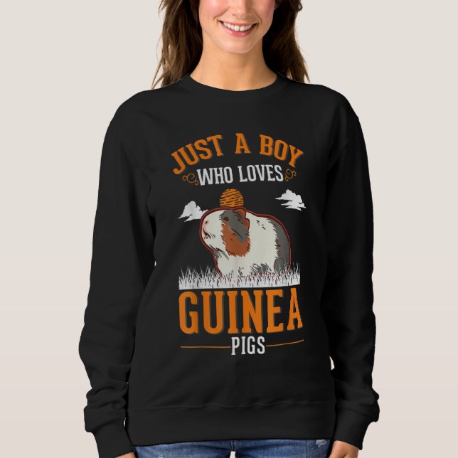 Sweatshirt Just a boy who loves Guinea Pigs (Devant)