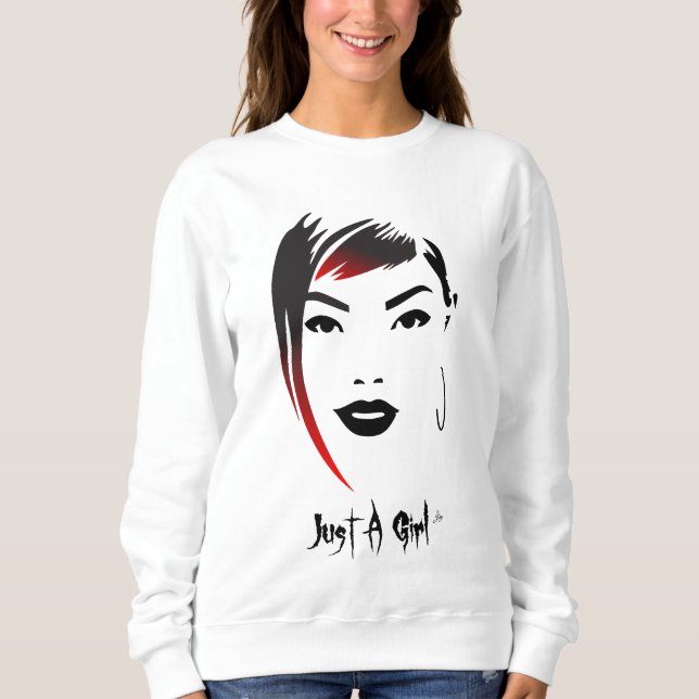 Sweatshirt Just A Girl cheveux roux (Devant)