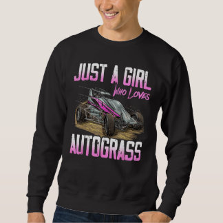 Sweatshirt Just A Girl Who Loves Autograss Retro 1