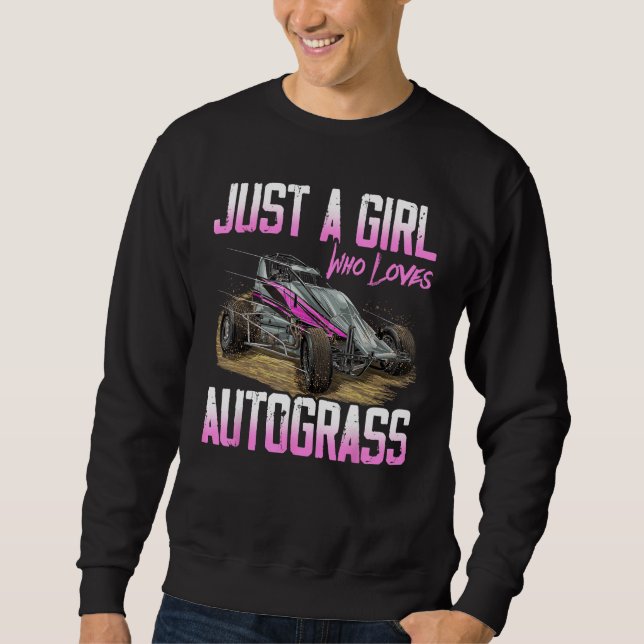 Sweatshirt Just A Girl Who Loves Autograss Retro 1 (Devant)