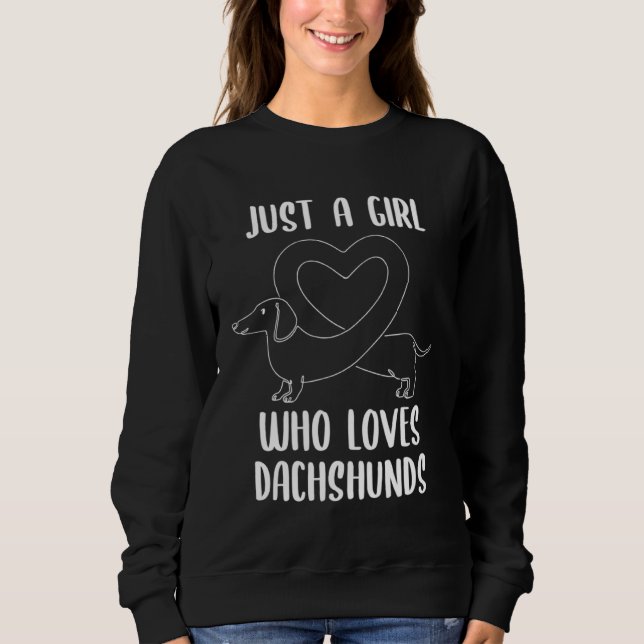 Sweatshirt Just a Girl Who Loves Dachshunds  for Dog (Devant)