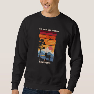 Sweatshirt Just a Girl Who Loves Her Finnish Spitz Sunset Ret