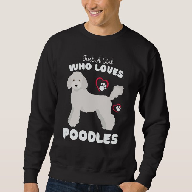 Sweatshirt Just A Girl Who Loves Poodles Cute Poodle Kids (Devant)
