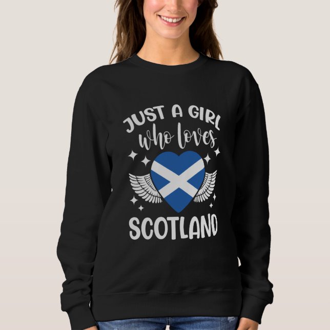 Sweatshirt Just A Girl Who Loves Scotland Scottish (Devant)