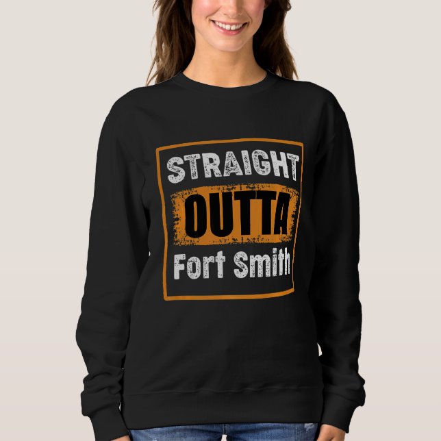 Sweatshirt Juste À Côté De Fort Smith Usa Vin Retro Distresse (Devant)