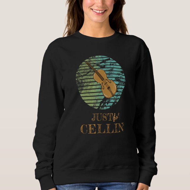 Sweatshirt Juste Cello Musicien de la Celline (Devant)