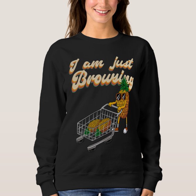 Sweatshirt Juste en train de naviguer Panier d'achat libertin (Devant)