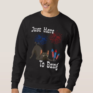 Sweatshirt Juste Ici Pour Bang French Bulldog 4 juillet Usa