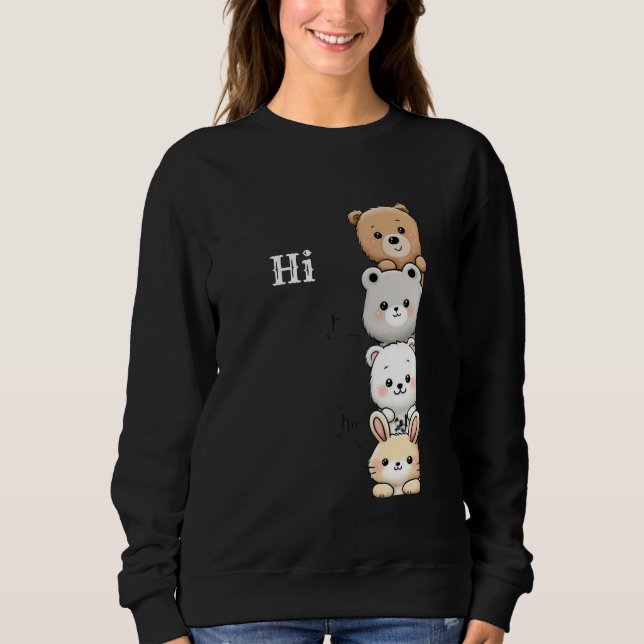 Sweatshirt « Juste pour passer dire bonjour » « Copains Cache (Devant)