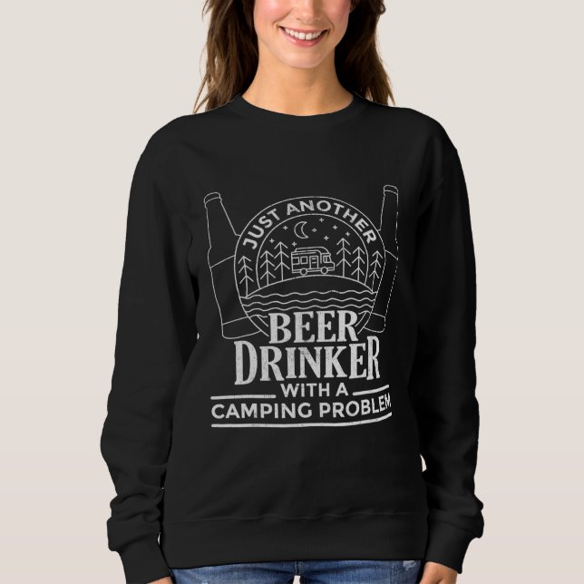 Sweatshirt Juste Un Autre Buveur De Bières Avec Un Problème D (Devant)