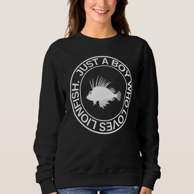 Sweatshirt Juste Un Garçon Qui Aime Le Lionfish Pour Hommes Z (Devant)