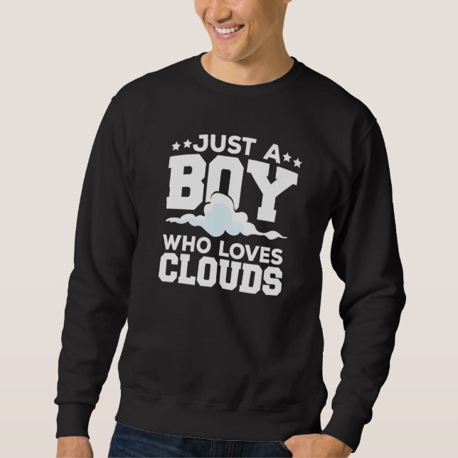 Sweatshirt Juste un garçon qui aime les nuages météorologue m (Devant)