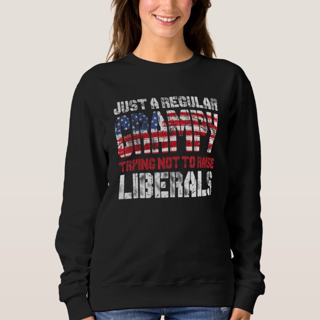 Sweatshirt Juste Un Grampy Régulier Essayant De Ne Pas Élever (Devant)