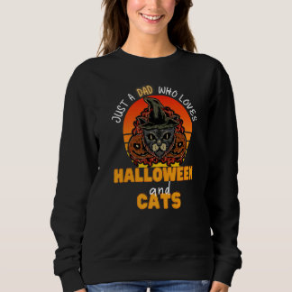 Sweatshirt Juste un papa qui aime Halloween et les chats Chat