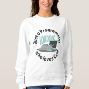 Sweatshirt Juste un programmeur qui aime les chats