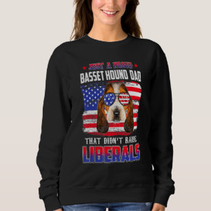 Sweatshirt Juste Une Fière Basset Hound Papa Merica Chien 4 D