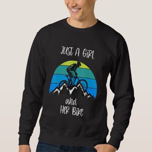 Sweatshirt Juste Une Fille Et Son Vélo De Chemise (Devant)