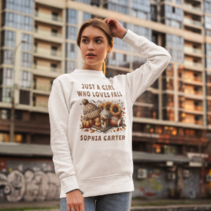 Sweatshirt Juste une fille qui aime automne automne confortab