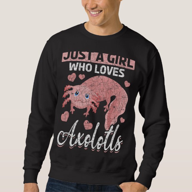 Sweatshirt Juste Une Fille Qui Aime Axolotls Salamander Anima (Devant)