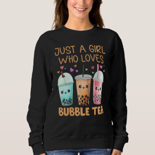Sweatshirt Juste Une Fille Qui Aime Bubble Tea Cute Boba Tea