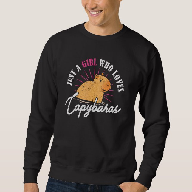 Sweatshirt Juste une fille qui aime Capybaras mignon Capybara (Devant)