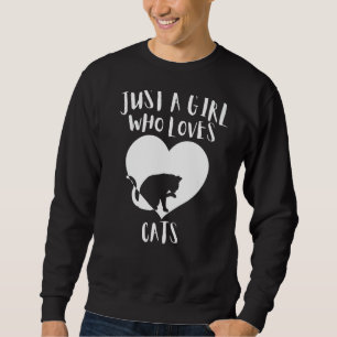 Sweatshirt Juste Une Fille Qui Aime Chats Noir Chat Mignonne