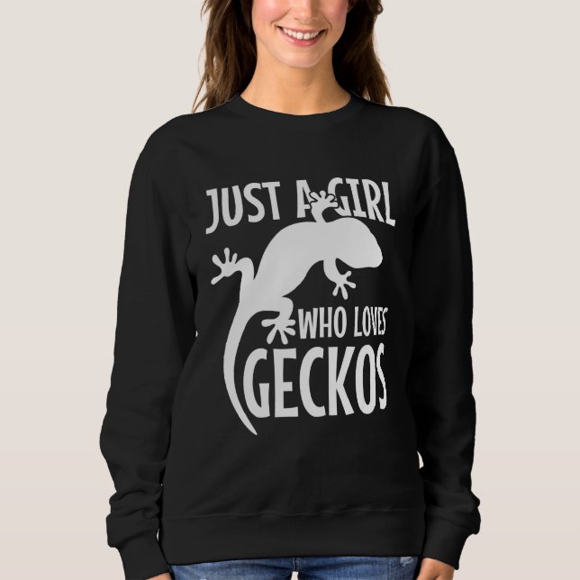 Sweatshirt Juste Une Fille Qui Aime Geckos Leopard Gecko (Devant)