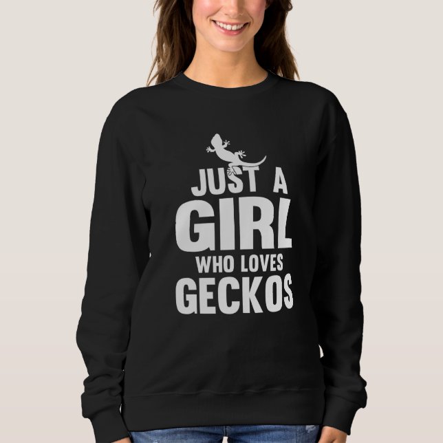 Sweatshirt Juste Une Fille Qui Aime Geckos Leopard Gecko (Devant)