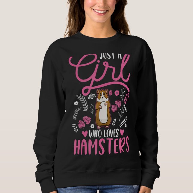 Sweatshirt Juste une fille qui aime Hamsters Girl (Devant)