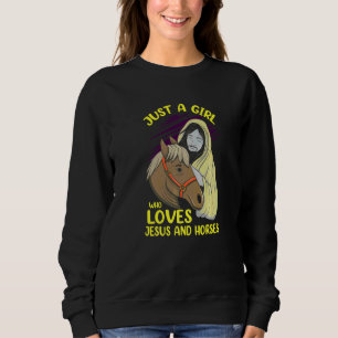 Sweatshirt Juste Une Fille Qui Aime Jeses Et Les Chevaux Équ