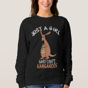 Sweatshirt Juste Une Fille Qui Aime Kangaroos Cute Kangaroo P