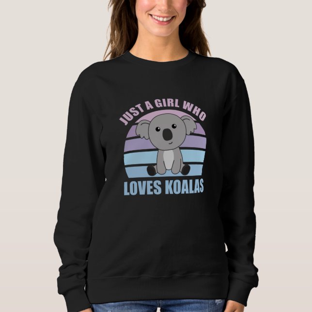 Sweatshirt Juste une fille qui aime Koalas - Cute Koala (Devant)