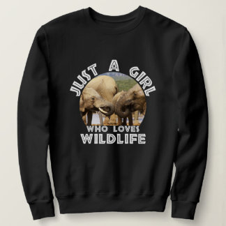 Sweatshirt Juste une fille qui aime la faune L'éléphant fait