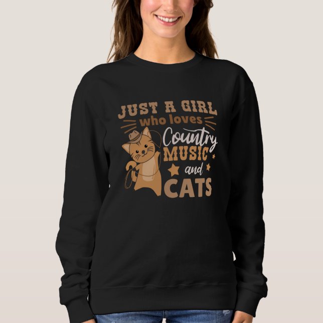 Sweatshirt Juste Une Fille Qui Aime La Musique De Pays Et Les (Devant)