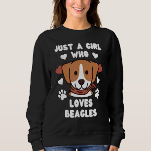 Sweatshirt Juste une fille qui aime le chien Beagle