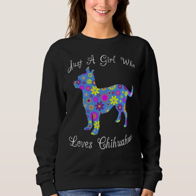 Sweatshirt Juste Une Fille Qui Aime Le Chihuahuas Essentiel (Devant)