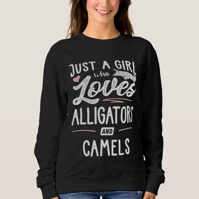 Sweatshirt Juste Une Fille Qui Aime Les Alligators Et Les Cam (Devant)