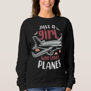 Sweatshirt Juste Une Fille Qui Aime Les Avions Future Pilote