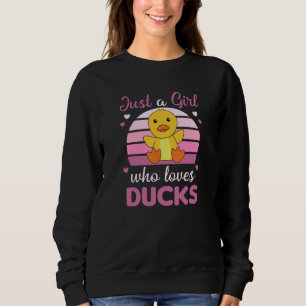 Sweatshirt Juste une fille qui aime les canards - mignons ani
