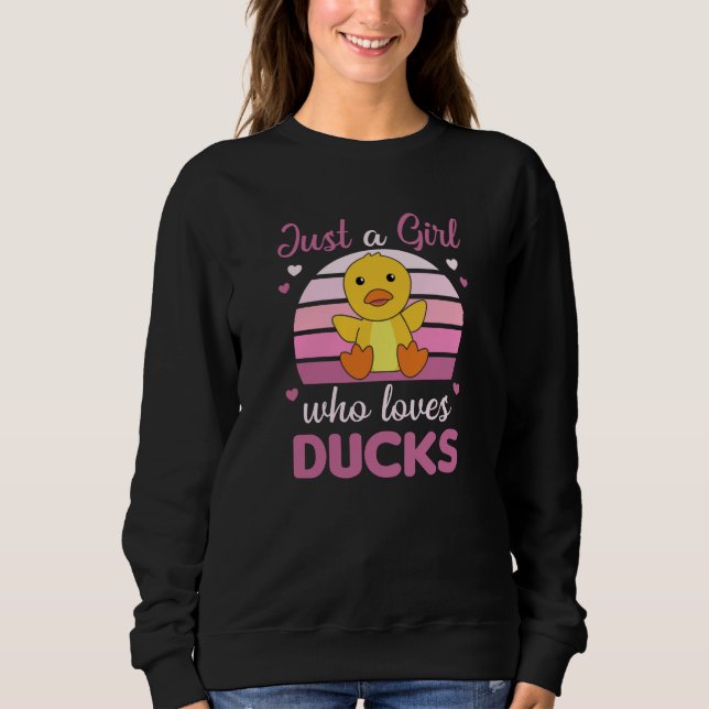 Sweatshirt Juste une fille qui aime les canards - mignons ani (Devant)